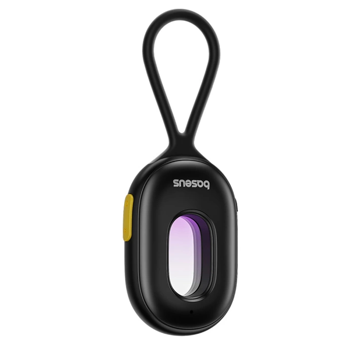 Wykrywacz ukrytych kamer Baseus Heyo Series II z alarmem i mini latarką + kabel Baseus Simple USB-A - USB-C – czarny