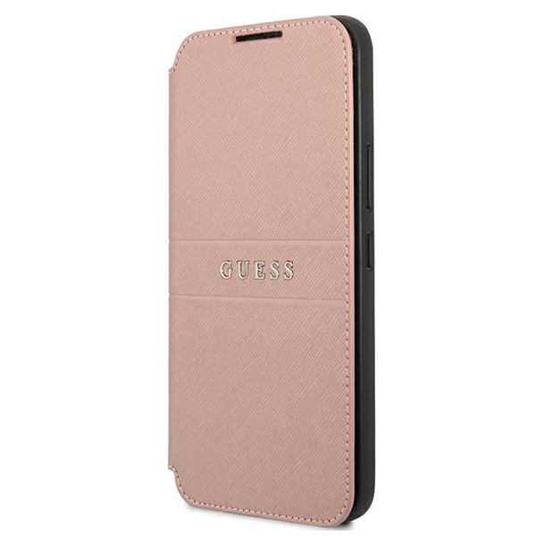 Etui GUESS Samsung Galaxy S22 Plus Book Saffiano Stripes Różowy Case