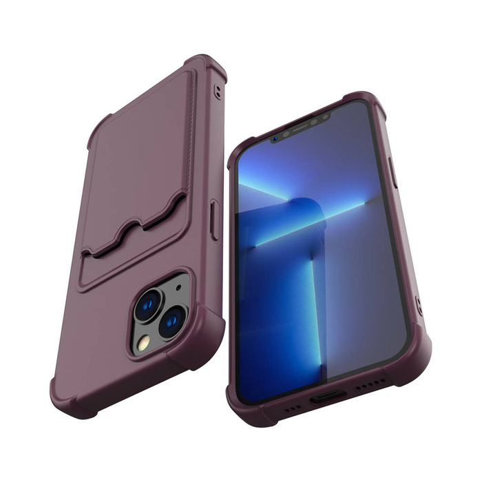 Card Armor Case etui pokrowiec do Xiaomi Redmi 10X 4G / Xiaomi Redmi Note 9 portfel na kartę silikonowe pancerne etui Air Bag niebieski