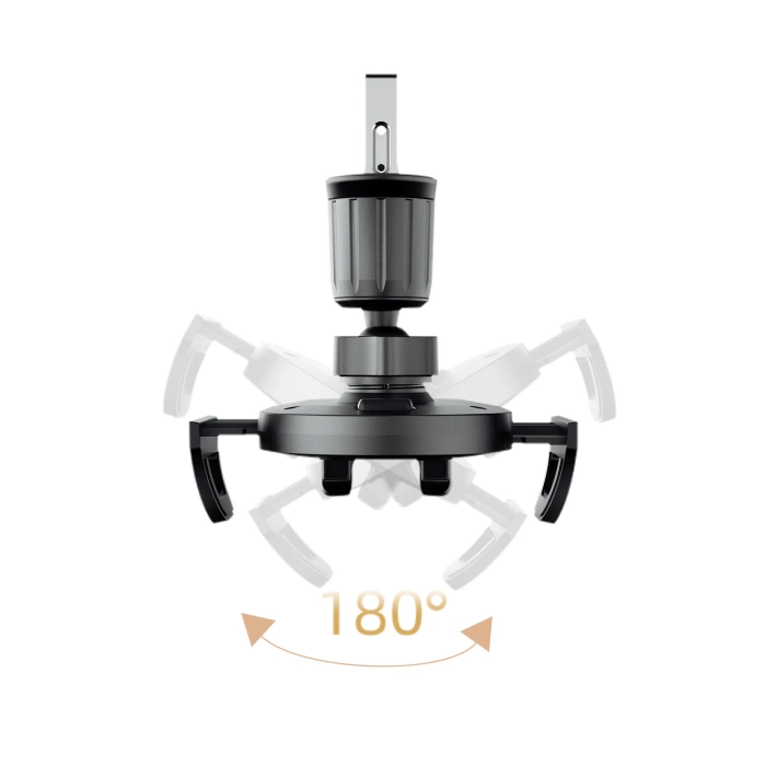 Uchwyt na smartfona Dudao F2+ na kratkę nawiewu, zaciskowy - czarny