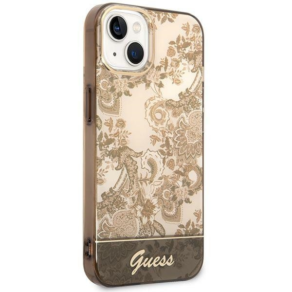Etui GUESS Apple iPhone 14 Plus Porcelain Collection Brązowy Hardcase