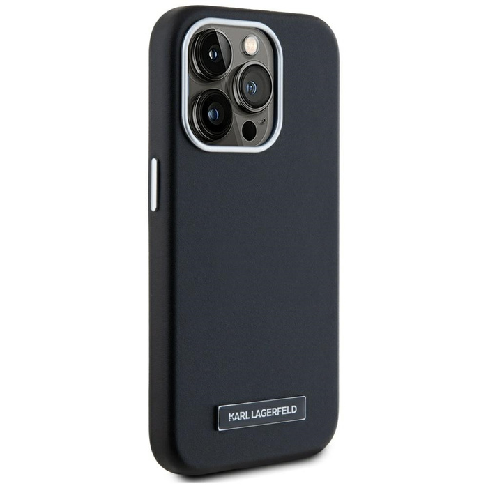 Etui Karl Lagerfeld  FW Metal Plate      MagSafe do iPhone 15 Pro czarny
