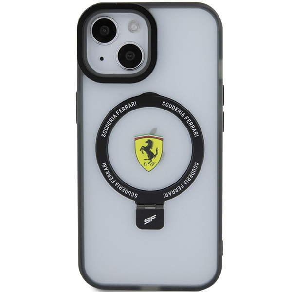 Etui Ferrari FEHMP15MUSCAK iPhone 15 Plus / 14 Plus 6.7" czarny/black hardcase Ring Stand 2023 Collection MagSafe Case