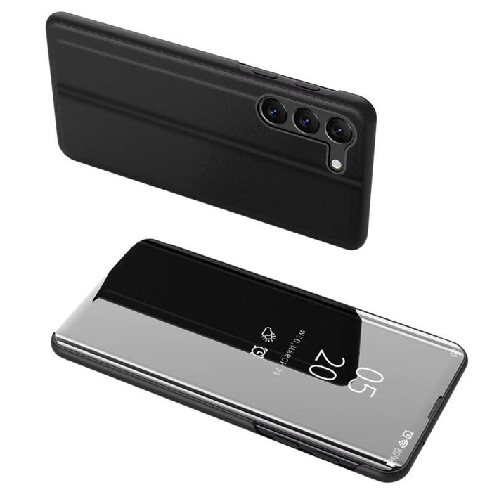 Etui Clear View Case Etui Do Samsung Galaxy S23 Pokrowiec Z Klapką Czarne Case
