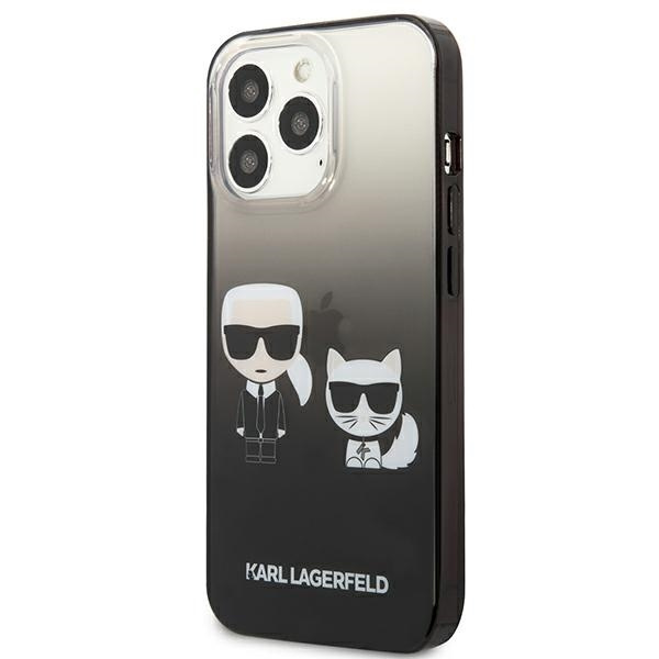 Etui KARL LAGERFELD Apple iPhone 13 Pro Gradient Ikonik Karl & Choupette Czarny Hardcase