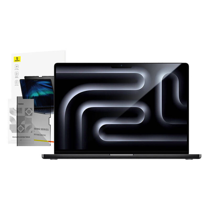 Szkło hartowane Baseus Magic Drawing dla MacBook Pro 16" (2021/2023) + zestaw czyszczący (przeźroczysty)