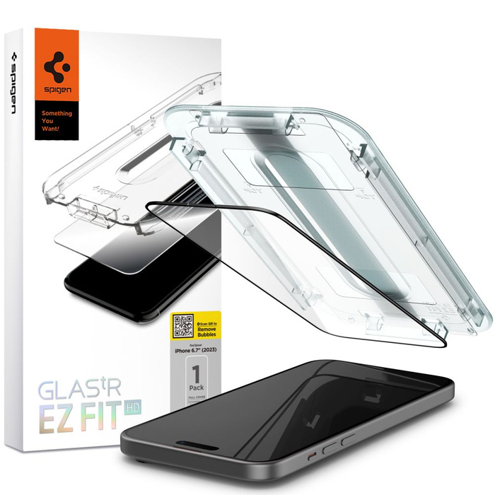 Szkło Hartowane Spigen Glas.tr ”ez Fit” Fc iPhone 15 Plus Black