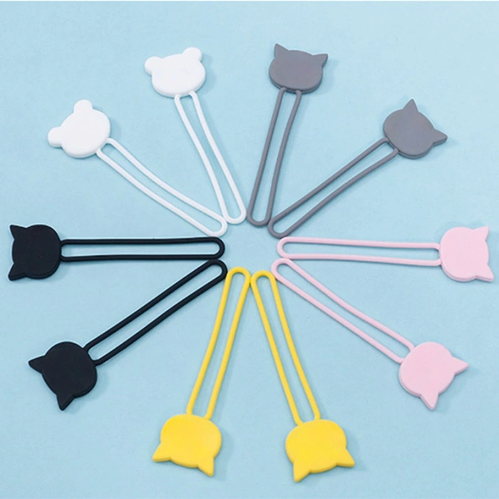 Silikonowy zwijacz kabla - żółty