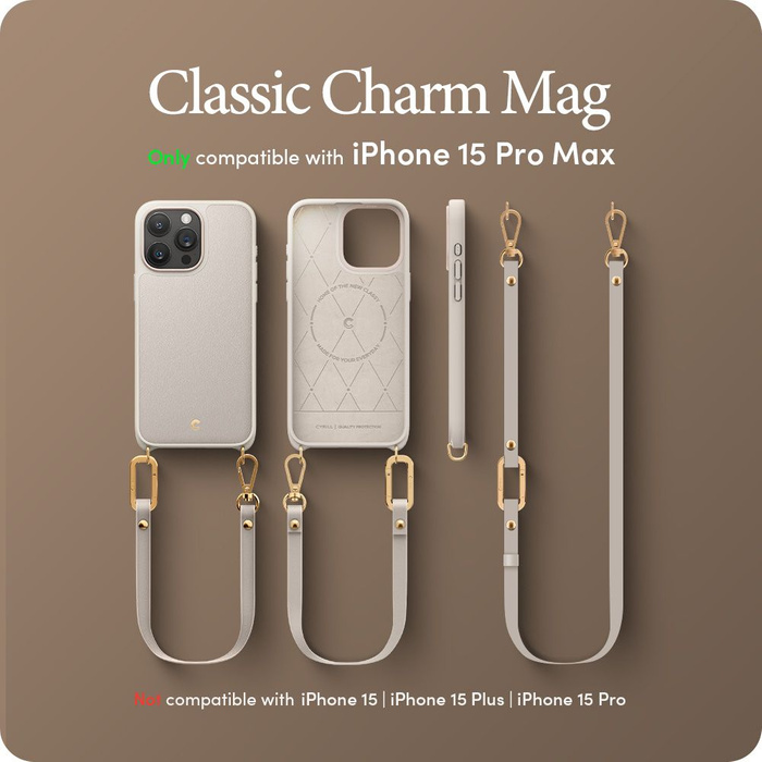 Etui iPhone 15 Pro Max Spigen Cyrill Classic Charm Mag Magsafe Cream Case
