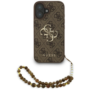 Etui Guess 4G Strap 4G Classic Logo do   iPhone 16 brązowy