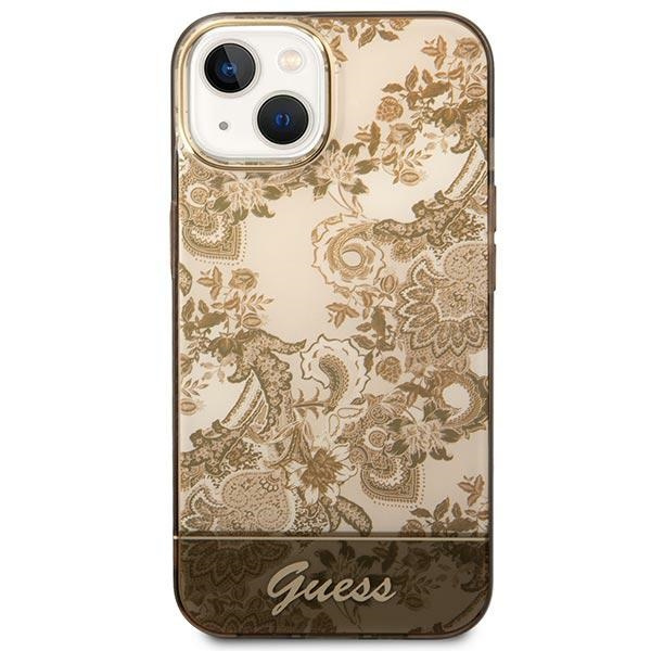 Etui GUESS Apple iPhone 14 Plus Porcelain Collection Brązowy Hardcase