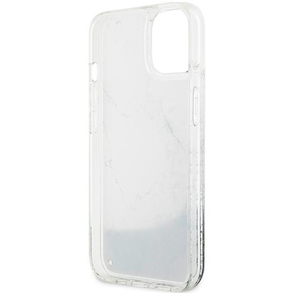 Etui Guess GUHCP14SLCSGSGH iPhone 14 6.1" biały/white hardcase Liquid Glitter Marble Case
