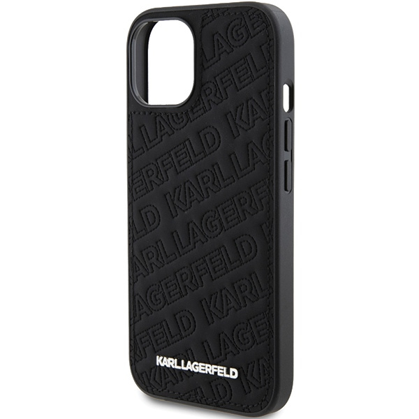 Etui Karl Lagerfeld KLHCP15SPQKPMK iPhone 15 6.1" czarny/black hardcase Quilted K Pattern Case