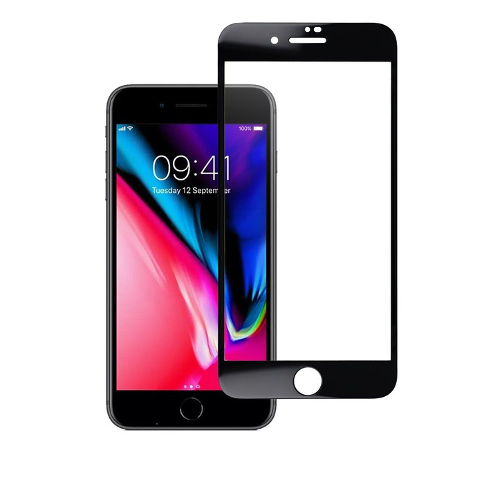 Szkło hartowane do iPhone 7 / 8 PLUS (full glue) Blue Star 5D czarne