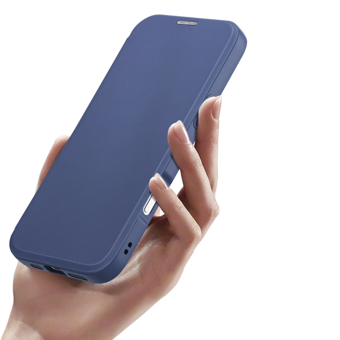 Etui Dux Ducis Skin X Pro na iPhone 16 Pro z MagSafe i klapką - niebieskie