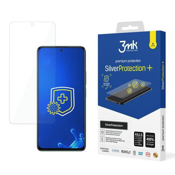 Folia Ochronna 3MK Xiaomi Poco F4 5G Silver Protect+ Antymikrobowa Montowana Na Mokro