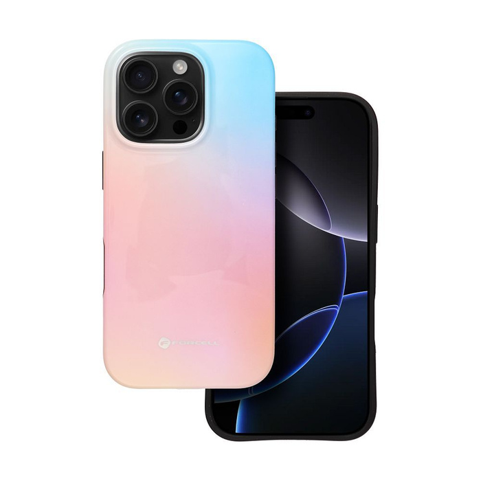 Etui na iPhone 16 PRO Forcell F-Protect Mirage zgodny z MagSafe Military Drop-Test pinky blue