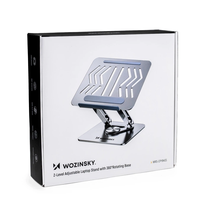 Podstawka pod laptopa, tablet Wozinsky WRS-CPY84SS aluminiowa + Gratis! podstawka do smartfona - srebrna