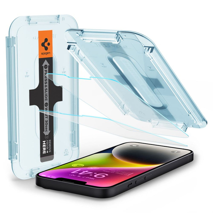 Szkło Hartowane SPIGEN iPhone 16E / 14 / 13 Pro / 13 Glas.Tr  ”ez Fit” 2-Pack