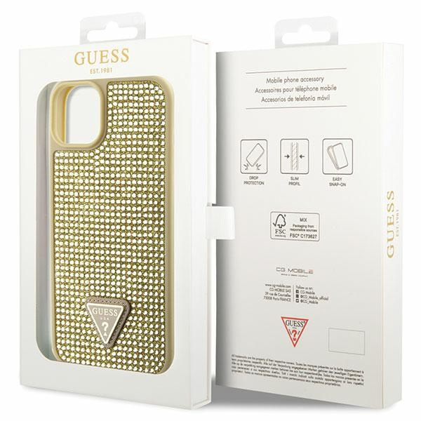 Etui Guess GUHCP14SHDGTPD iPhone 14 6.1" złoty/gold hardcase Rhinestone Triangle Case