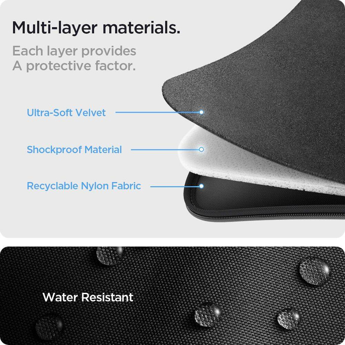 ETUI SPIGEN BASIC POUCH LAPTOP 13-14 BLACK