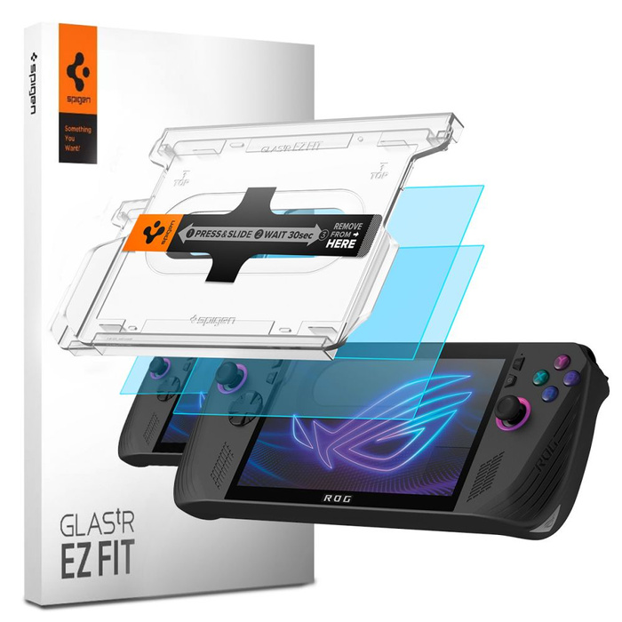 SZKŁO HARTOWANE SPIGEN ASUS ROG ALLY X GLAS.TR ”EZ FIT” 2-PACK CLEAR