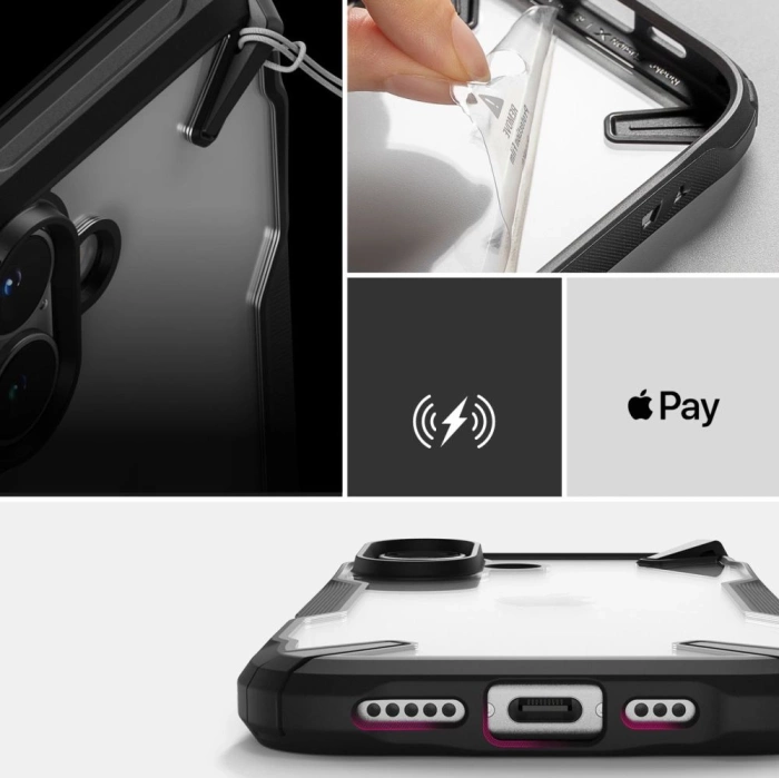 Etui RINGKE FUSION X IPHONE 16 BLACK