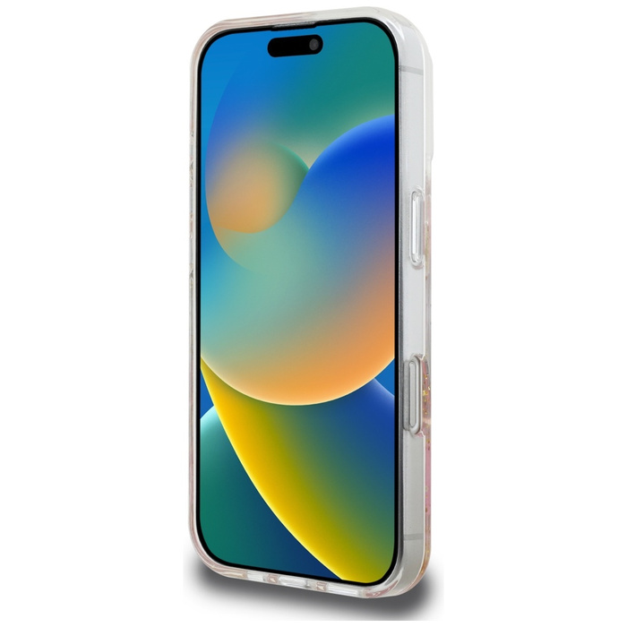 Etui Guess Resin Flowers MagSafe do      iPhone 16 Pro Max różowy