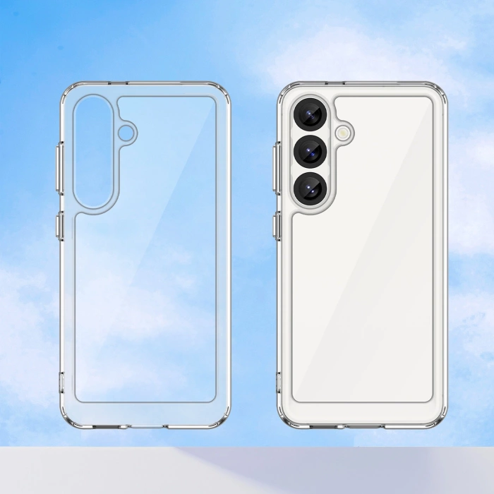 Etui Outer Space Case z żelową ramką na Samsung Galaxy M06 5G - przezroczyste