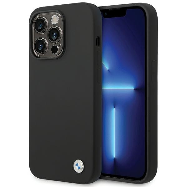 Etui Bmw Bmhcp15lsilbk Iphone 15 Pro 6.1" Czarny/black Silicone Metal Logo Case