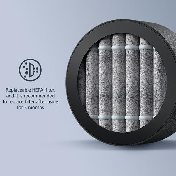 Przenośny Jonizator Powietrza USAMS Jonizator Anionów Pm2,5 ZB181JHQ01 US-ZB181 Czarny