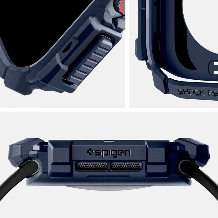 ETUI SPIGEN RUGGED ARMOR APPLE WATCH 10 (46 MM) NAVY BLUE