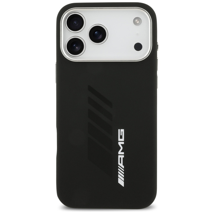 Etui AMG Silicone Oversize Rhombs        MagSafe do iPhone 17 Pro Max czarny
