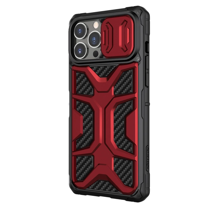 Etui Nillkin Adventurer Case etui do iPhone 13 Pro Max pancerny pokrowiec z osłoną na aparat czerwony