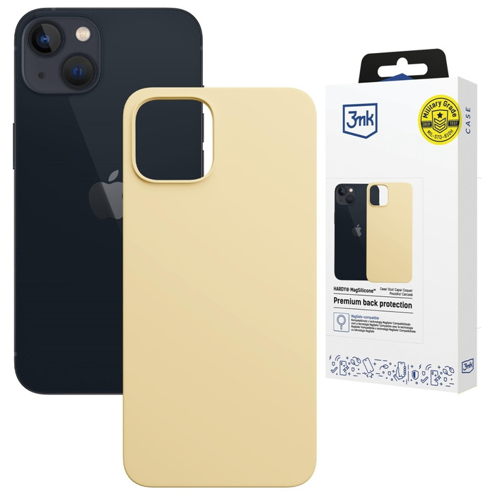 Etui 3MK Hardy MagSilicone do Apple      iPhone 15 żółty