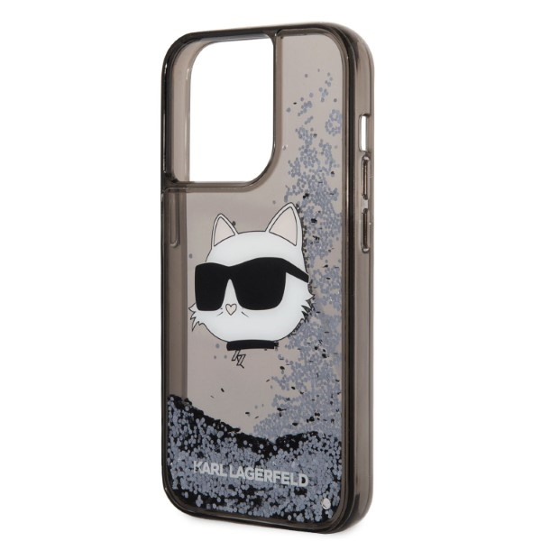 Etui Karl Lagerfeld iPhone 14 Pro Max 6,7" czarny/black hardcase Glitter Choupette Head