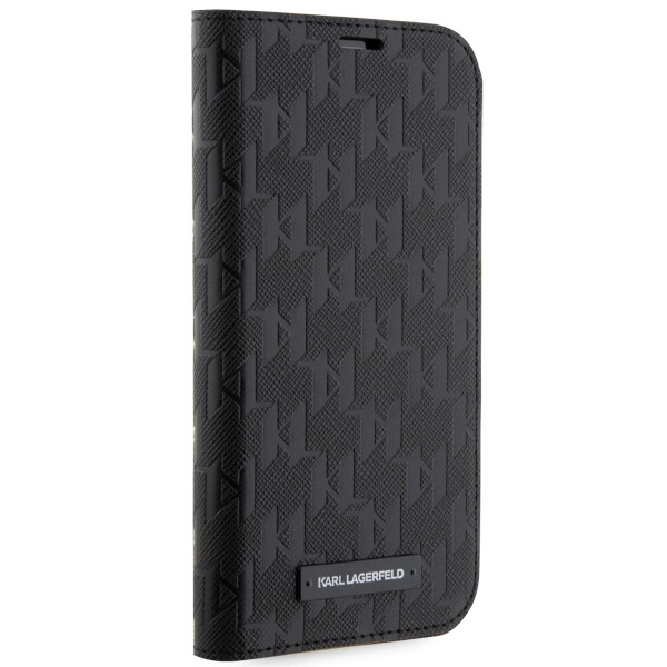 Etui Karl Lagerfeld KLBKP14SSAKLHPK iPhone 14 6.1" bookcase czarny/black Saffiano Monogram Case