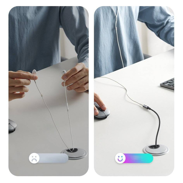 Ugreen AV190 przewód kabel przedłużacz AUX 3.5mm mini jack 1m