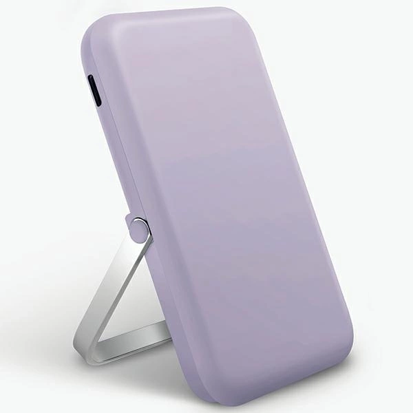 UNIQ Powerbank Hoveo 5000mAh USB-C 20W PD Fast charge Wireless Magnetic liliowy/lilac lavender