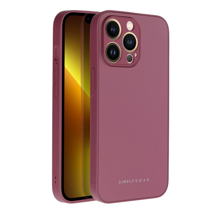 Futerał Roar Matte Glass Case - do iPhone XR bordowy