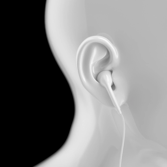 Słuchawki douszne Dudao X14+ przewodowe ze złączem Lightning 1,2m - białe