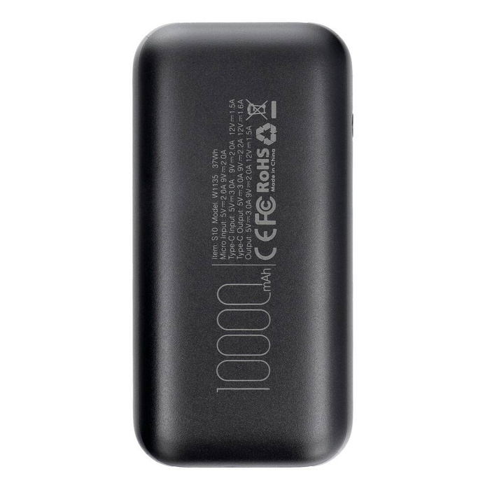 VEGER powerbank 10000 mAh PD QC3.0 3A 20W S10 (W1135) czarny