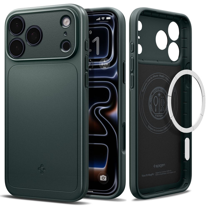 ETUI SPIGEN IPHONE 17 PRO THIN FIT MAG MAGSAFE ABYSS GREEN