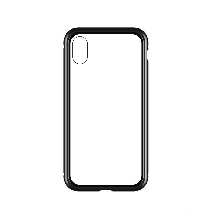 Wozinsky Full Magnetic Case magnetyczne etui 360 pokrowiec na przód i tył z wbudowanym szkłem Samsung Galaxy A72 4G czarno-przezroczysty