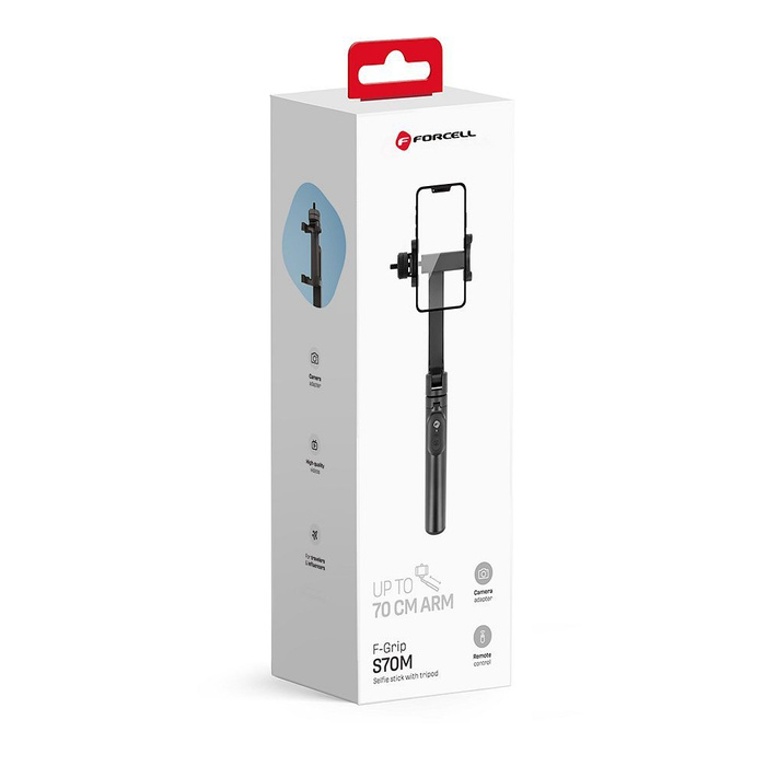 FORCELL F-GRIP S70M selfie stick tripod z pilotem na bluetooth 