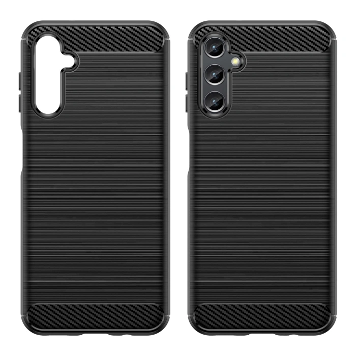 Carbon Case etui Samsung Galaxy A14 5G elastyczny silikonowy karbonowy pokrowiec czarne