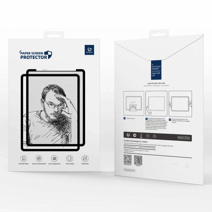 Folia ochronna Dux Ducis Naad Paperlike matowa na Samsung Galaxy Tab S10 FE Plus - z czarną ramką