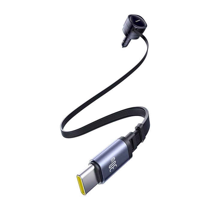 Ładowarka samochodowa Baseus Enjoyment Max z kablami USB-C+USB-C 60W Czarny