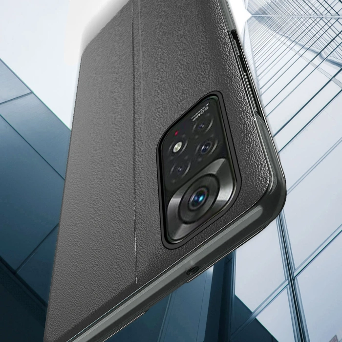 Eco Leather View Case elegancki futerał etui z klapką i funkcją podstawki Xiaomi Redmi Note 11 Pro+ 5G / 11 Pro 5G / 11 Pro czerwony