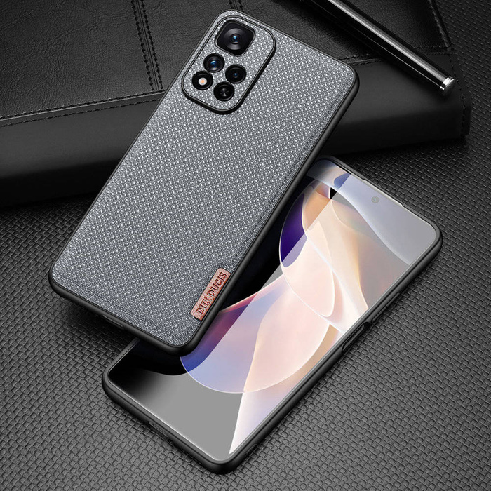 Dux Ducis Fino etui pokrowiec pokryty nylonowym materiałem Xiaomi Redmi Note 11 Pro+ 5G (China) / 11 Pro 5G (China) / Mi11i HyperCharge / Poco X4 NFC 5G niebieski